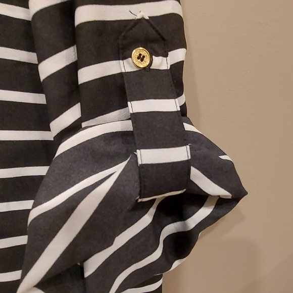 Calvin Klein Black and White Striped Women's Tunic - Picture 3 of 8